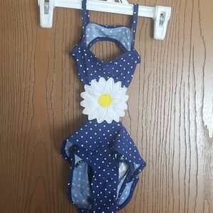 Koala Baby Blue and White Daisy Swimsuit 6 Months